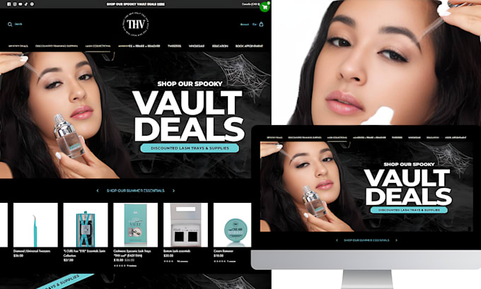 Gig Preview - Skincare shopify store skincare website beauty website cosmetics shopify store