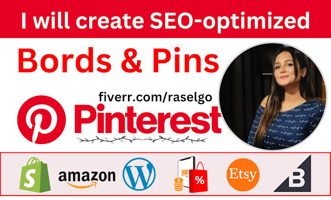 Gig Preview - Craft SEO optimized pins, posts, and boards to boost your pinterest strategy