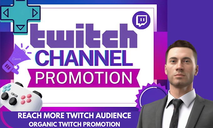 Bestseller - organically promote your twitch channel and increase your stream live viewers