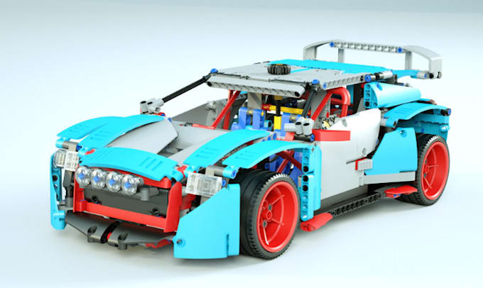 Gig Preview - Design custom 3d lego model with instructions and   PDF, lego car design