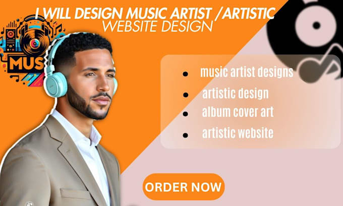 Gig Preview - Design an artistic logo and website design for music artist