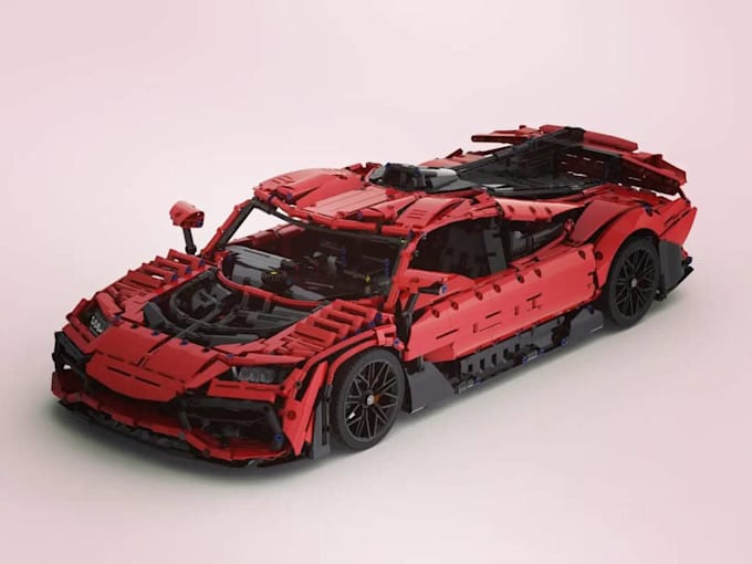 Gig Preview - Do custom lego design of car sets vehicles star wars figure 3d model instruction