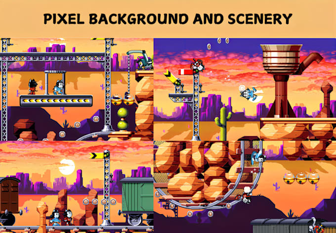 Gig Preview - Draw 2d retro pixel art pixel pixel art animation pixel background, scenery