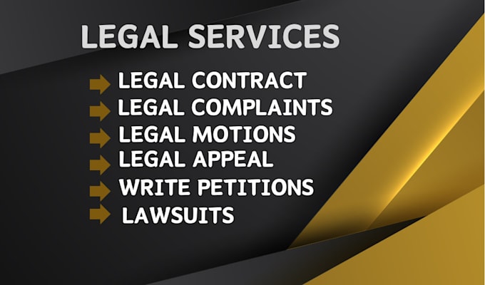 Gig Preview - Draft contracts , legal motions , lawsuits , legal complaints and legal letters