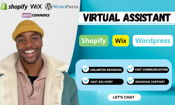 Gig Preview - Be long term shopify manager wix wordpress virtual assistant