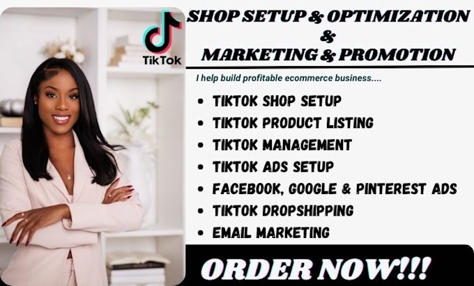 Gig Preview - Setup tiktok shop dropshipping tiktok shop sales shopify tiktok marketing ads