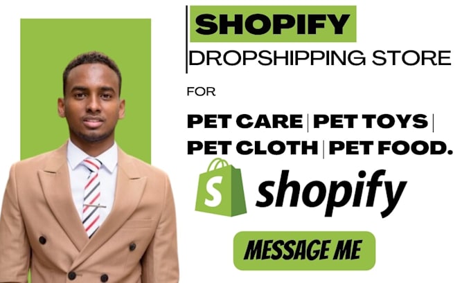 Gig Preview - Design and setup an high converting pet care toys cloth food dropshipping store