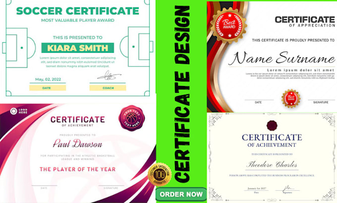 Gig Preview - Create professional diploma, custom and award certificate design