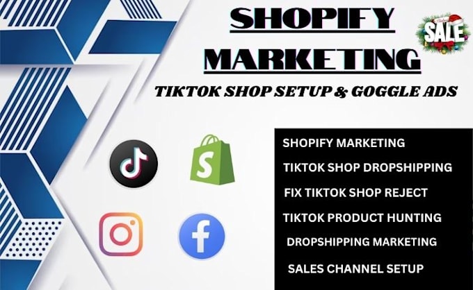 Gig Preview - Setup shopify dropshipping store, marketing update tiktok shop goggle ads