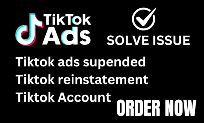 Gig Preview - Fix tiktok account suspension, write appeal to tiktok agent