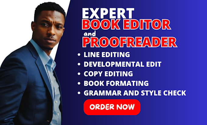 Gig Preview - Get proofreading and book editor by a book editor and proofreader expert