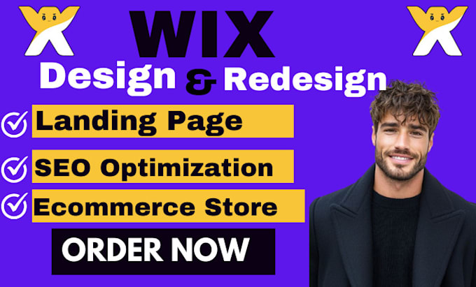 Gig Preview - Wix website redesign wix landing page buisness website e commerce online store