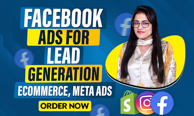 Gig Preview - Run facebook lead generation for ecommerce meta ads or fb media buyer