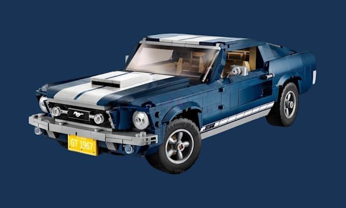 Gig Preview - Custom digital lego design 3d car lego model with manual instruction in studio