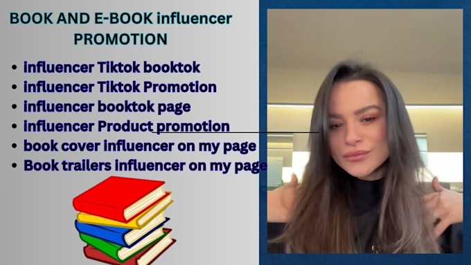 Gig Preview - Promote book or ebook on my influencer booktok page