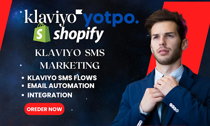 Gig Preview - Sms marketing klaviyo ecommerce klaviyo email flows sms automation flows sms