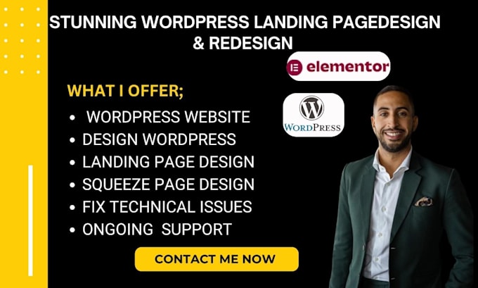 Gig Preview - Redesign landing page,update site content,fix elementor widget wordpress add ons