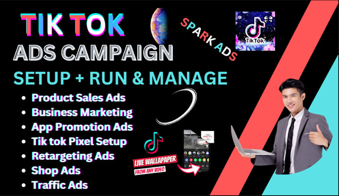 Gig Preview - Create tiktok ads account, tiktok ads manager for different countries