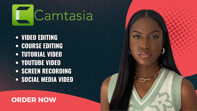 Bestseller - camtasia video editing  elearning editing for youtube course video screen record