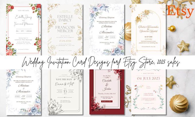 Gig Preview - Design wedding invitation birthday invitation baby shower invitation gift card