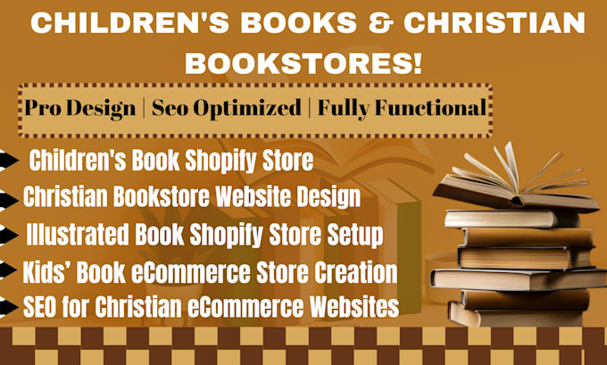 Gig Preview - Build childrens book shopify store, christian book, illustrate book website