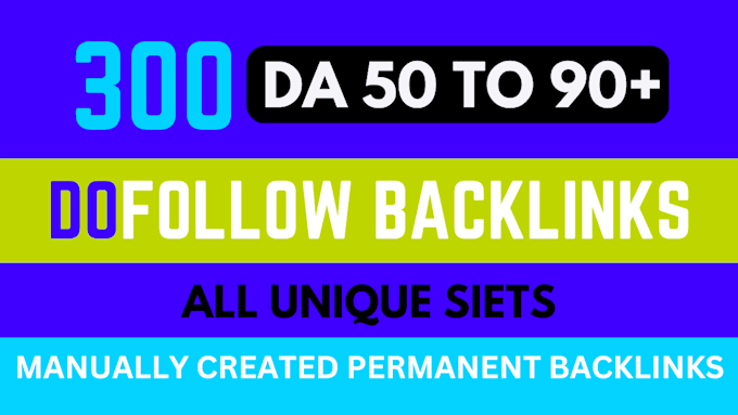 Gig Preview - Do high da DR 60 to 90 seo dofollow backlinks for ranking