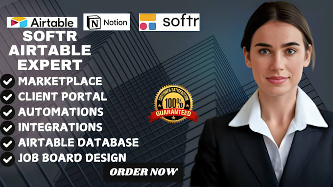 Gig Preview - Setup your notion airtable database for softr client portal airtable automation