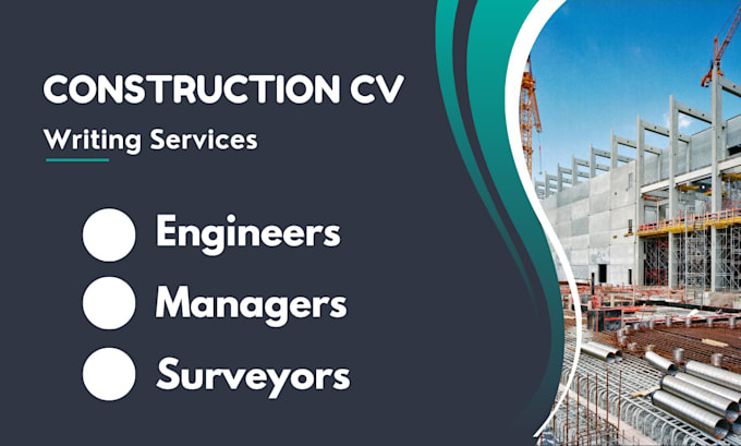 Gig Preview - Deliver CV for construction, engineers, managers, architects, surveyors, safety