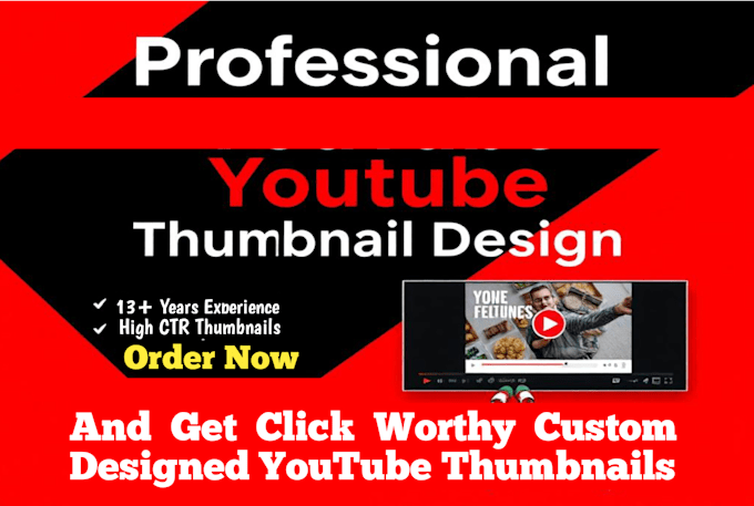 Gig Preview - Create professional youtube thumbnail design