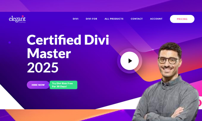 Gig Preview - Design landing page or divi landing page, divi theme