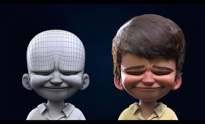 Gig Preview - Do 3d character design, 3d modelling, 3d rigging, 3d face animation, 3d pixar