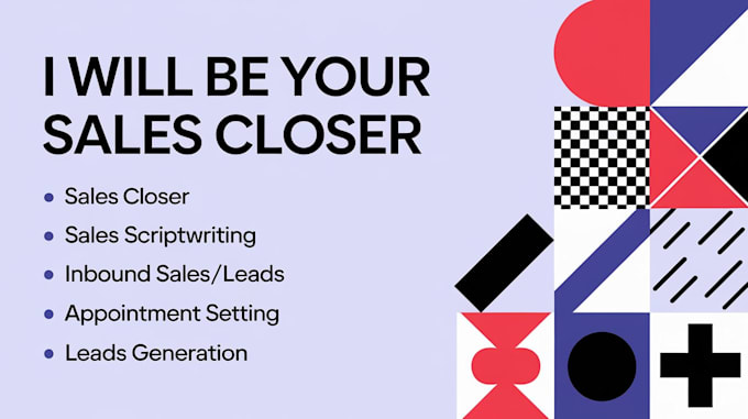 Gig Preview - Be your high ticket commission sales closer sales representative b2b sales agent