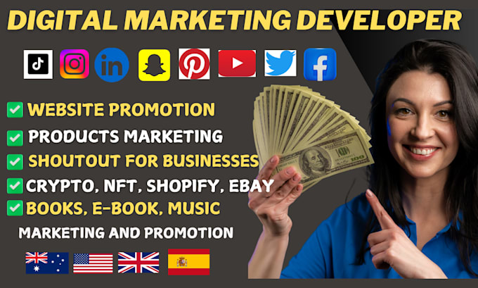 Gig Preview - Promote your business website amazon product book crypto coin any link