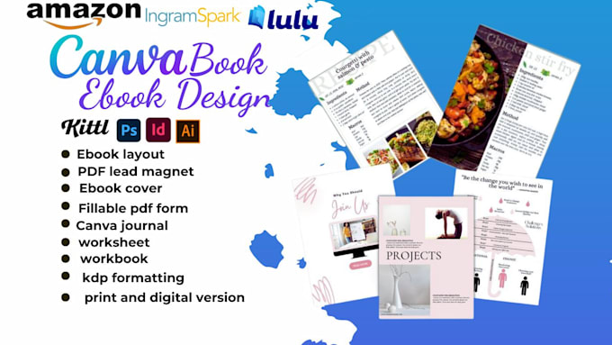 Gig Preview - Format,design canva ebook paperback cover PDF ebook, amazon KDP formatting canva