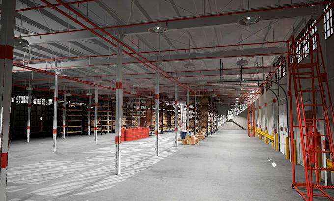 Gig Preview - Do 3d commercial warehouse, storage facility and factory design