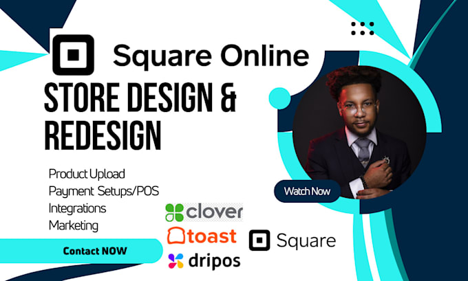 Gig Preview - Design square website square online store or squareup website redesign toast pos