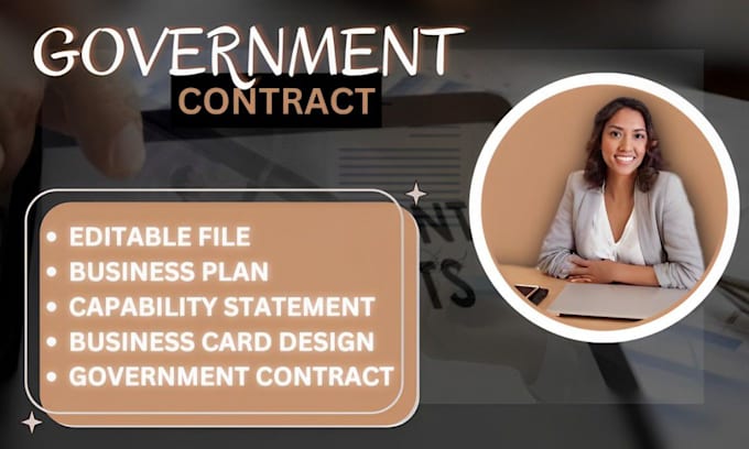 Gig Preview - Design a professional government capability statement for your business