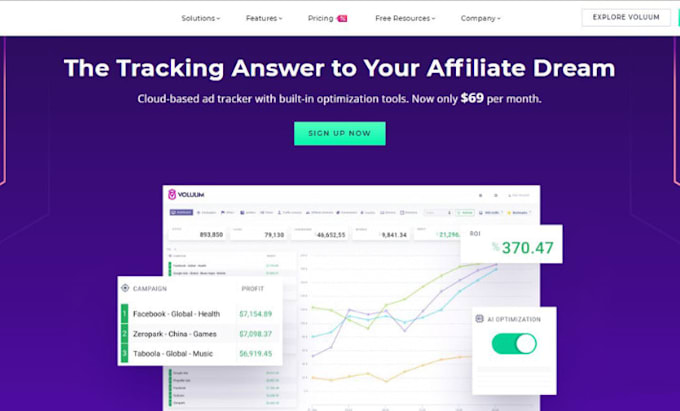 Gig Preview - Recruit, track and manage your affiliates with uppromote and voluum