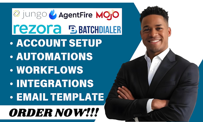 Gig Preview - Setup rezora agent fire crm instagent crm mojo batchdialer jungo crm automation