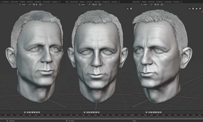 Gig Preview - Sculpt 3d face 3d head model 3d bust model character modeling 3d printing