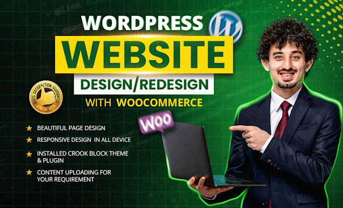 Gig Preview - Develop a premium wordpress website using  woocommerce plugin