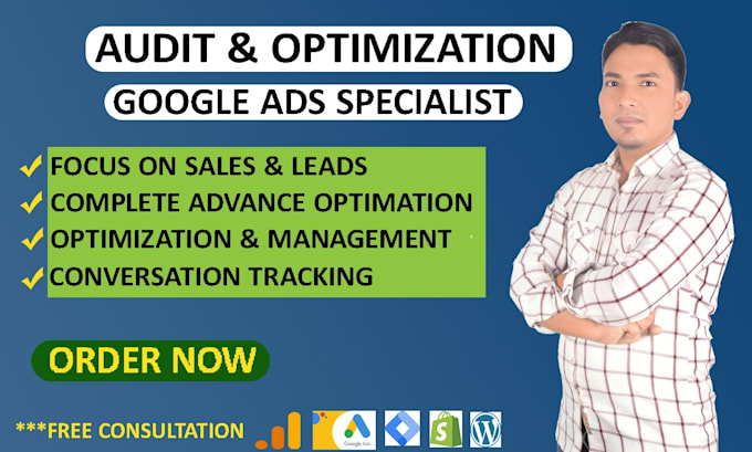 Gig Preview - Audit and optimise google ads search ads, and PPC campaigns as an SEM specialist