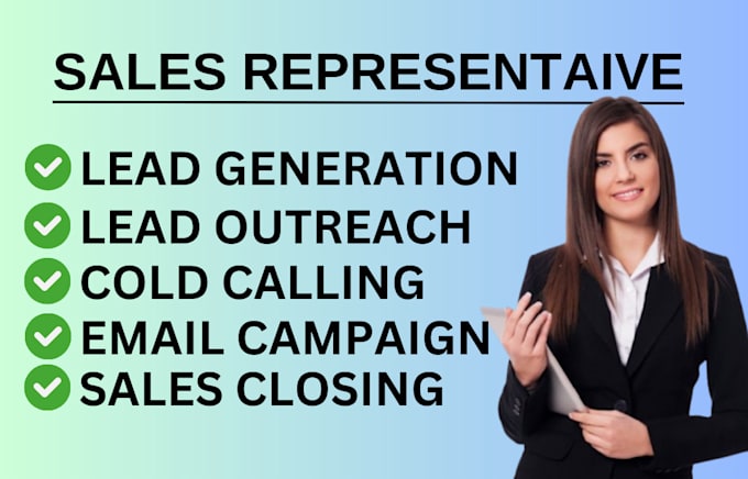 Gig Preview - Be your dynamic sales closer sales representative sale agent sale consultant