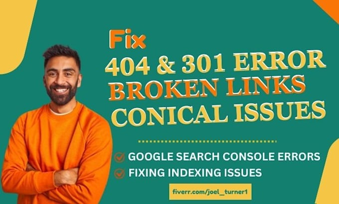 Gig Preview - Fix 301 redirect, 404 error, broken links, and xml sitemap