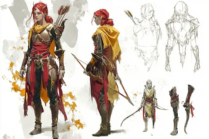 Gig Preview - Draw sci fi or fantasy concept art illustration characters