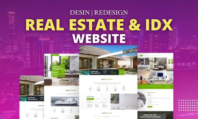 Gig Preview - Design real estate website, property management website with idx mls integration