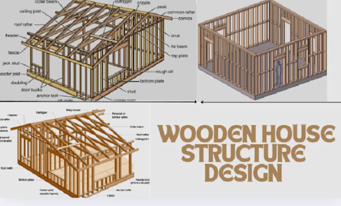 Gig Preview - Make wooden house structure design in USA or canada, architectural design