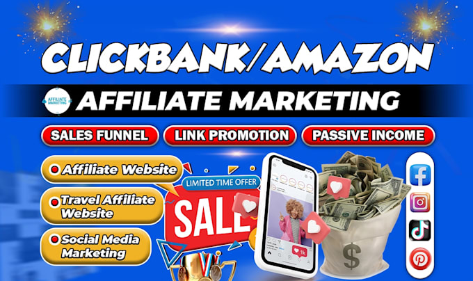 Gig Preview - Setup clickbank affiliate marketing, digistore24, autopilot amazon website