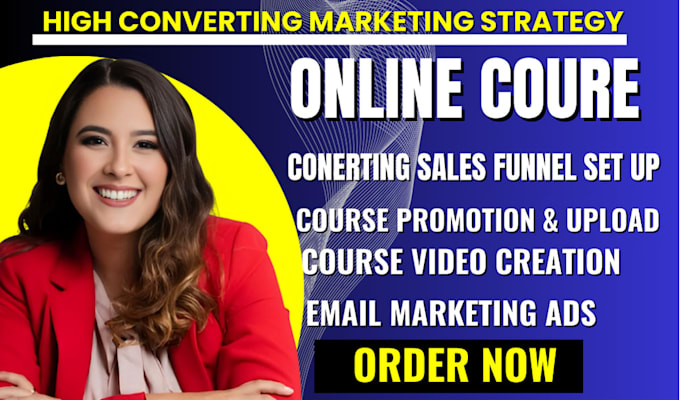 Gig Preview - Create high a converting marketing strategy for udemy, thinkific, kajabi courses