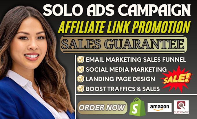 Gig Preview - Do USA solo ads promotion USA leads sign up affiliate marketing blast campaign